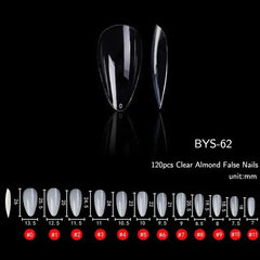 120Pcs Fake Nails American Capsule Gel X Coffin