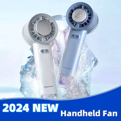 2024 Summer Gadget Handheld Turbo Jet Fan Mini Portable Ice Cold Fan Generation Brushless Motor Wind High Speed Duct Fans Violent Blower